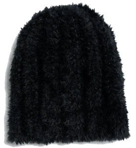 비도 니트 무지 털 비니